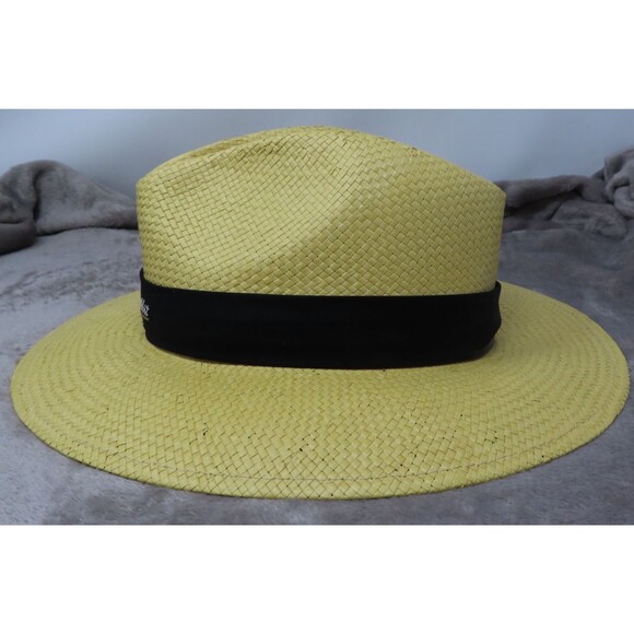 Ahead Fine Hats S/M Dancing Rabbit Golf Club Panama 50+ Yellow Straw NEW - Picture 3 of 12
